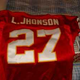Illustration for article titled Craigslists Going Rate For A Misspelled Larry Johnson Chiefs Jersey Is $30